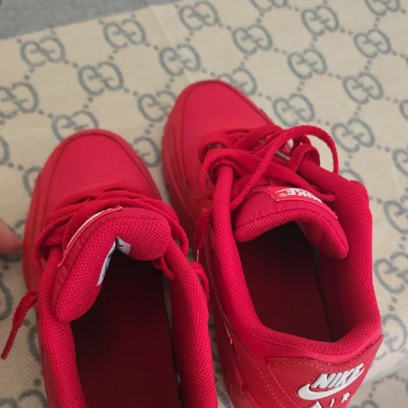 Nike Kids Air Max Bright Red Sneakers - Picture 6 of 8